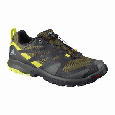 Salomon XA ROGG GTX - Miesten Polkujuoksukengät - Oliivinvihreä/VaaleanKeltainen